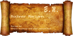 Buchner Mariann névjegykártya