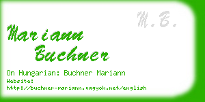 mariann buchner business card